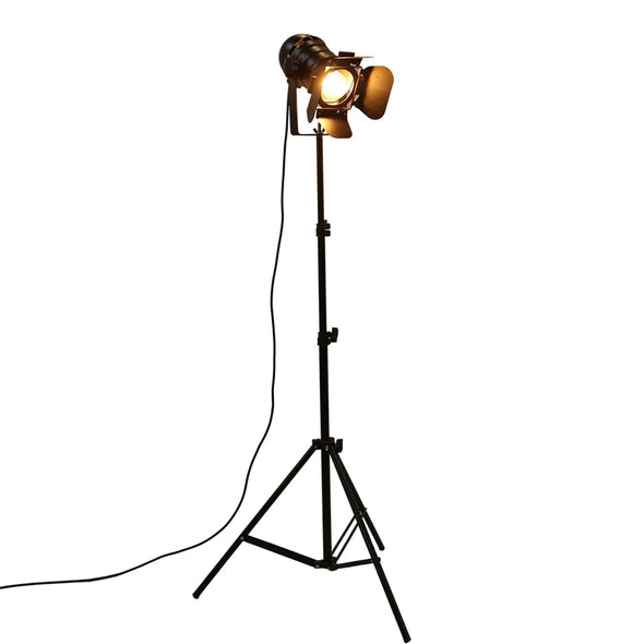 Industrial Bar Retro Tripod Black Floor Lamp