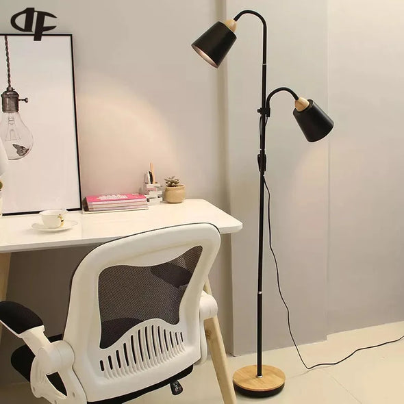 Adjustable Wooden Floor Lamp