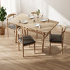 Wood Mobile Dining Table Set