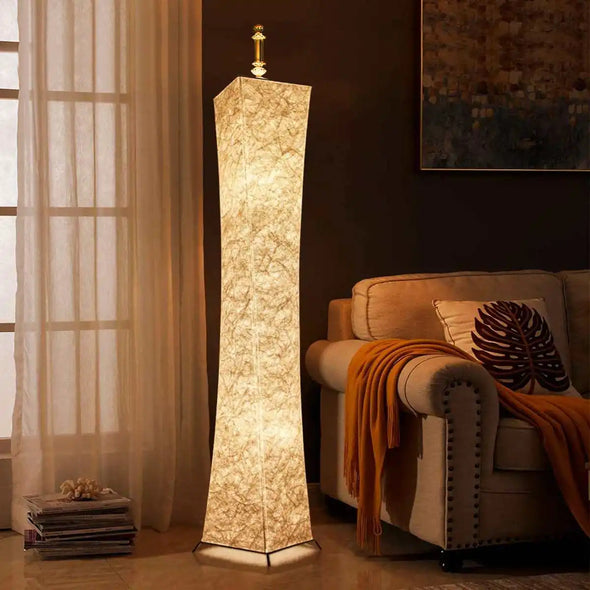 Minimalist Design Fabric Shade LED Floor Lamp