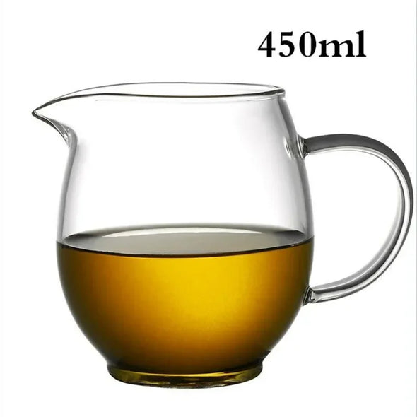 Heat-Resistant Clear Glass Tea Pitcher