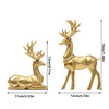 Deer Statue Reindeer Figurines Resin Sculpture