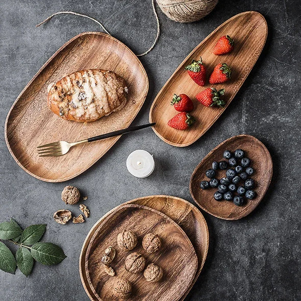 Whole Wood Irregular Tableware Set