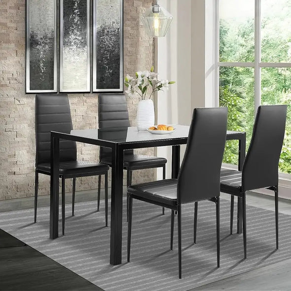 5-Piece Industrial Dining Table Set